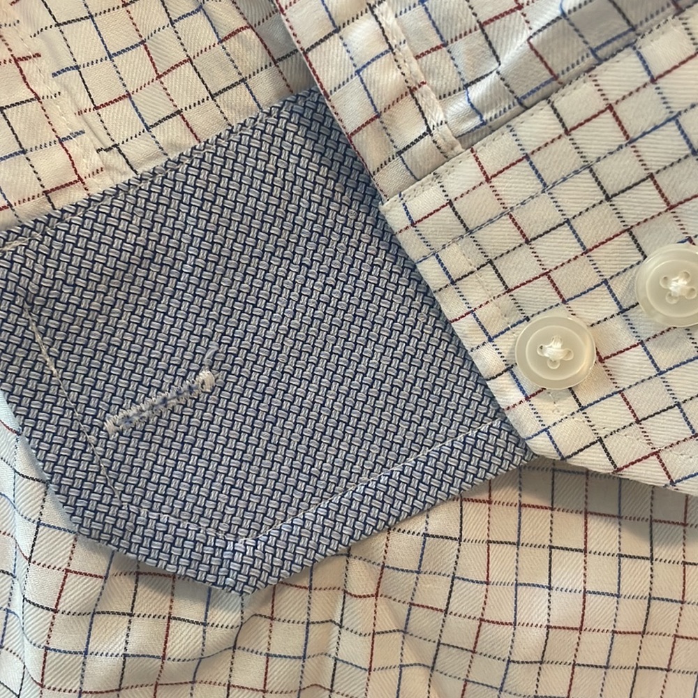 Johnston & Murphy Square Pattern Button-Down - image 5